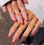 Handmade Press On Nails: Luxury, Almond Round Short, Hand Painted Custom, Gel