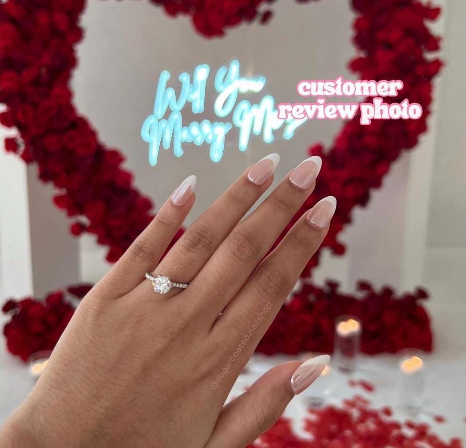 Handmade Press On Nails: Luxury, Almond Round Short, Hand Painted Custom, Gel