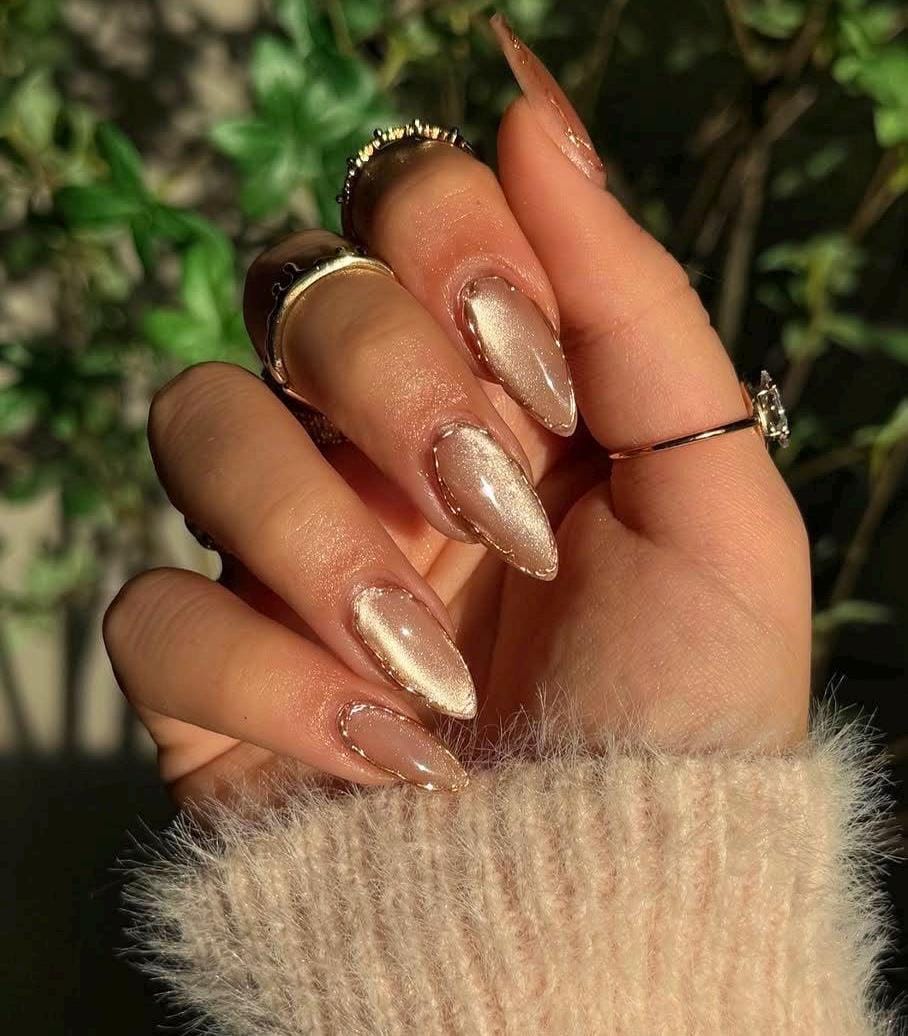 Handmade Press On Nails: Luxury, Almond Round Short, Hand Painted Custom, Gel