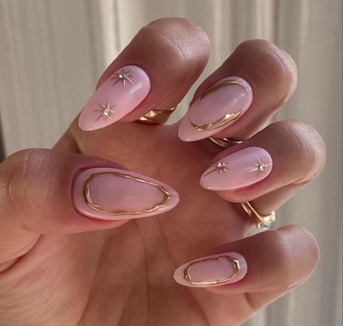 Handmade Press On Nails: Glue Ons, Gel, Almond Round Short, Xmas Winter Christmas