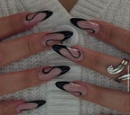 Handmade Press On Nails: Glue Ons, Almond Round Short, Hand Painted, Halloween Fall Dark