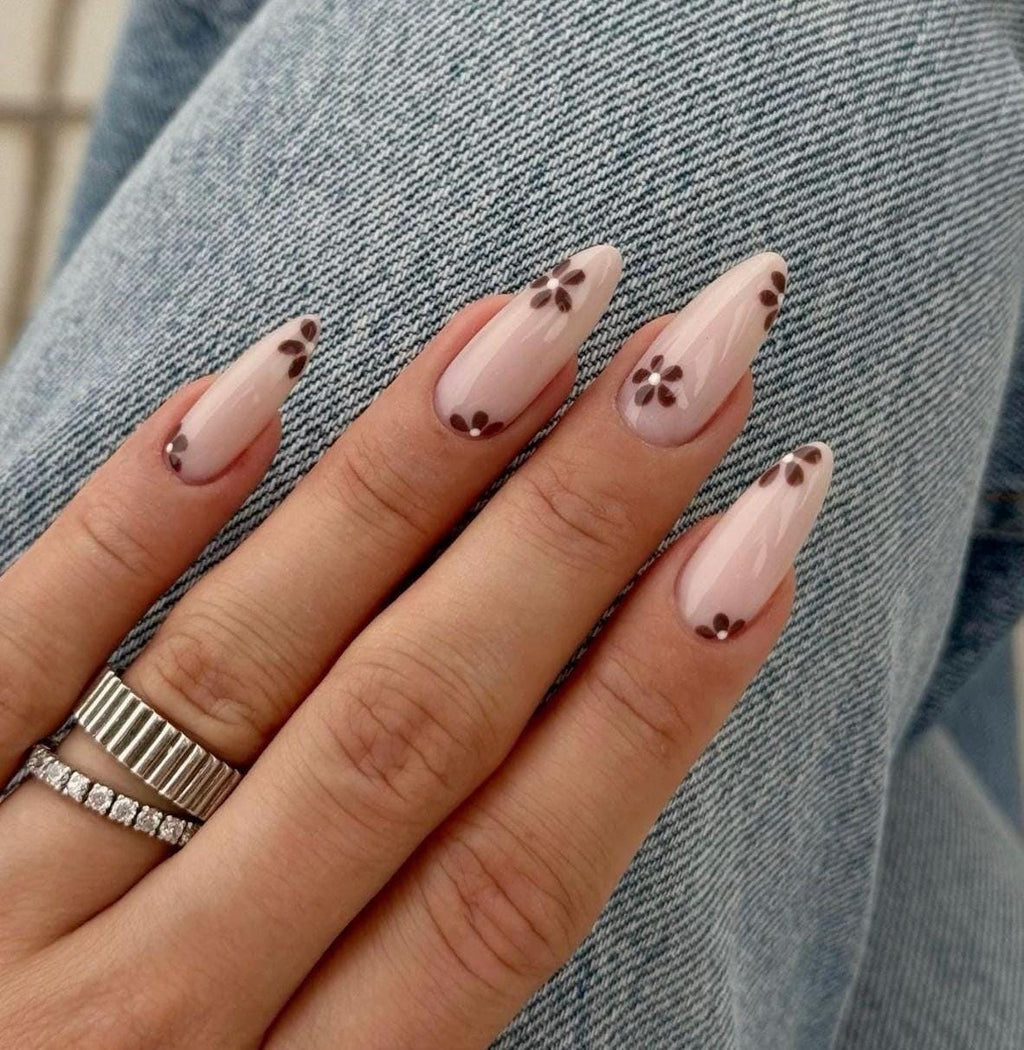 Handmade Press On Nails: Glue Ons, Almond Round Short, Hand Painted, Halloween Fall Dark