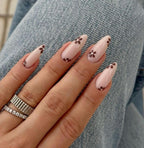 Handmade Press On Nails: Glue Ons, Almond Round Short, Hand Painted, Halloween Fall Dark