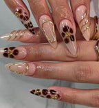 Handmade Press On Nails: Luxury, Almond Round Short, Hand Painted Custom, Gel