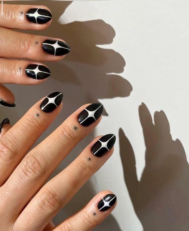 Handmade Press On Nails: Glue Ons, Almond Round Short, Hand Painted, Halloween Fall Dark