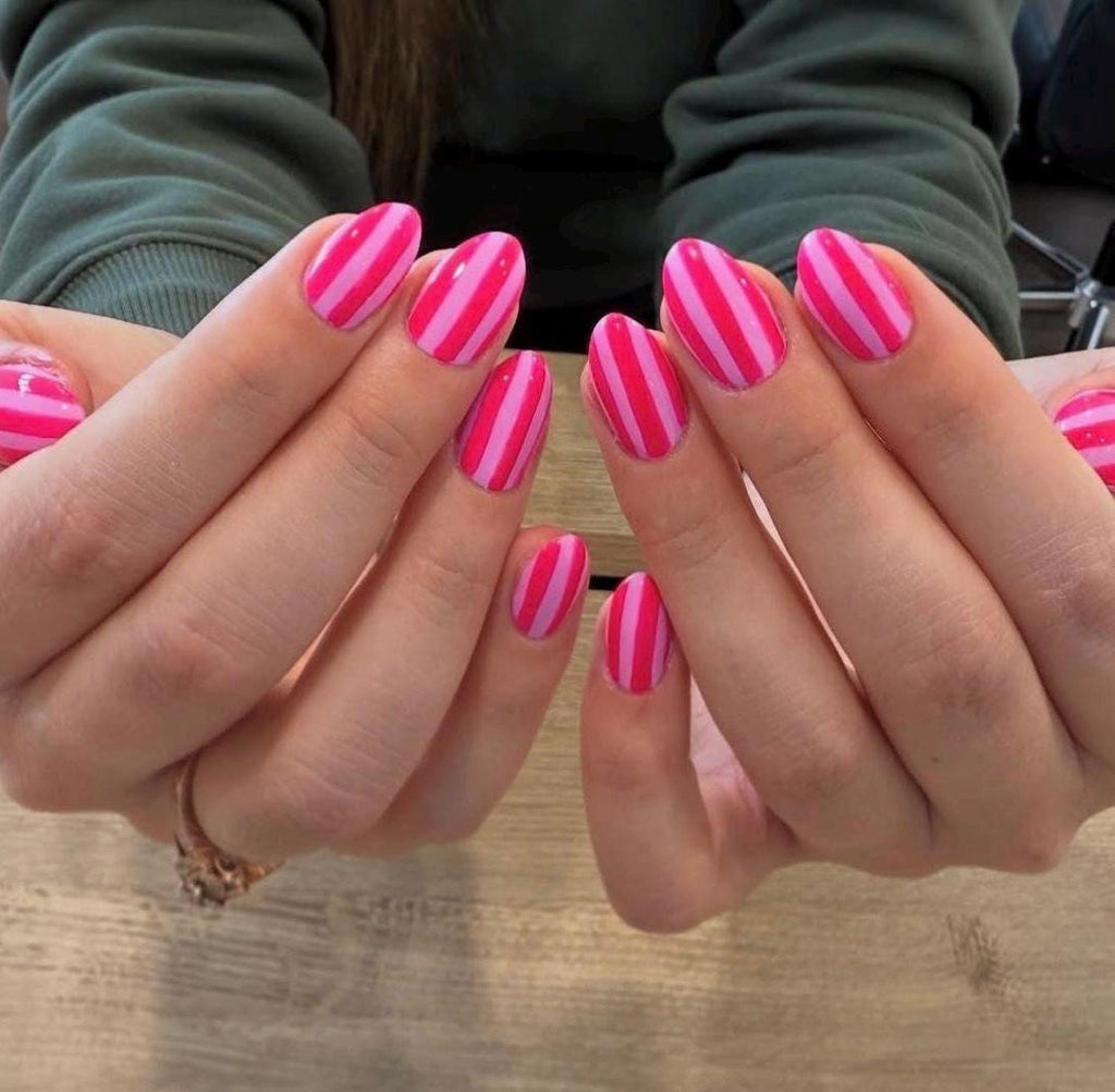 Handmade Press On Nails: Luxury, Almond Round Short, Hand Painted Custom, Gel