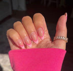 Handmade Press On Nails: Luxury, Almond Round Short, Hand Painted Custom, Gel