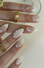 Handmade Press On Nails: Luxury, Almond Round Short, Hand Painted Custom, Gel