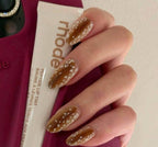 Handmade Press On Nails: Glue Ons, Almond Round Short, Hand Painted, Halloween Fall Dark