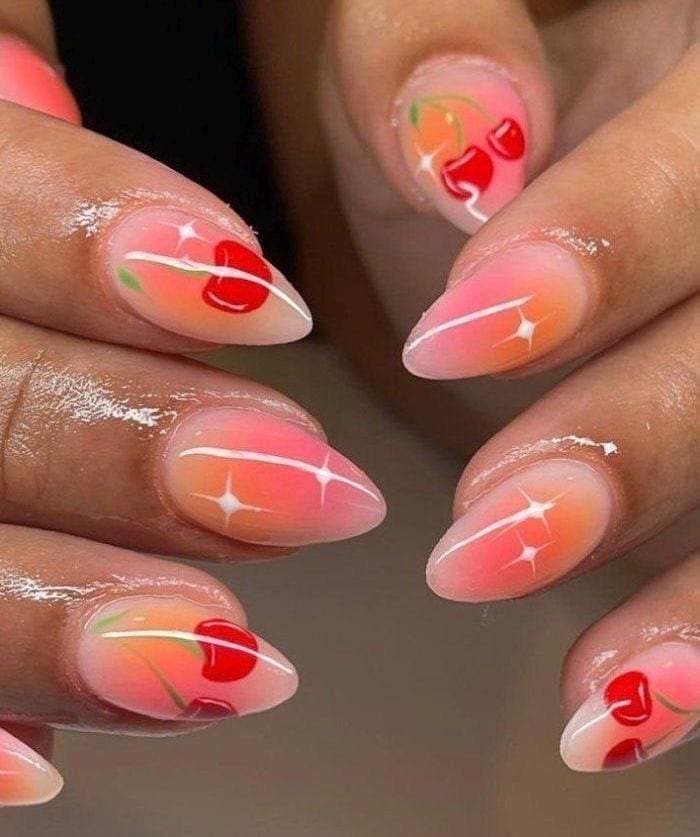 Handmade Press On Nails: Luxury, Almond Round Short, Hand Painted Custom, Gel