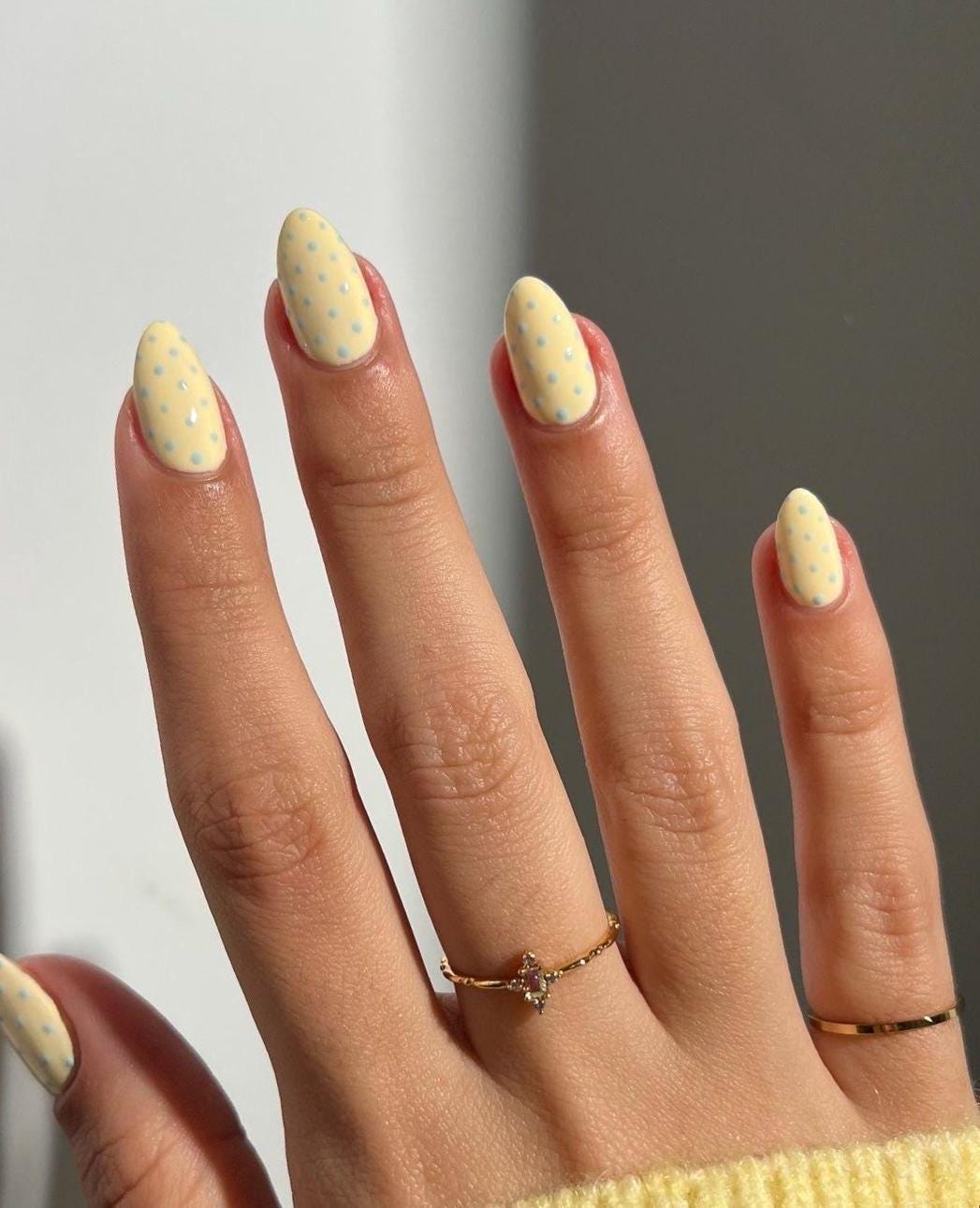 Handmade Press On Nails: Luxury, Almond Round Short, Hand Painted Custom, Gel