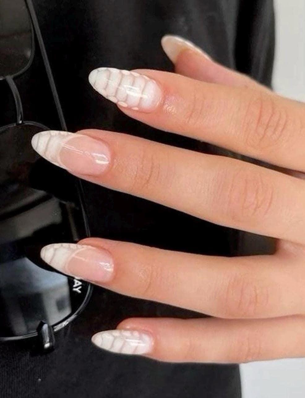 Handmade Press On Nails: Luxury, Almond Round Short, Hand Painted Custom, Gel