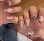 Handmade Press On Nails: Glue Ons, Almond Round Short, Hand Painted, Halloween Fall Dark