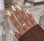 Handmade Press On Nails: Luxury, Almond Round Short, Hand Painted Custom, Gel