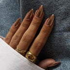 Handmade Press On Nails: Luxury, Almond Round Short, Hand Painted Custom, Gel