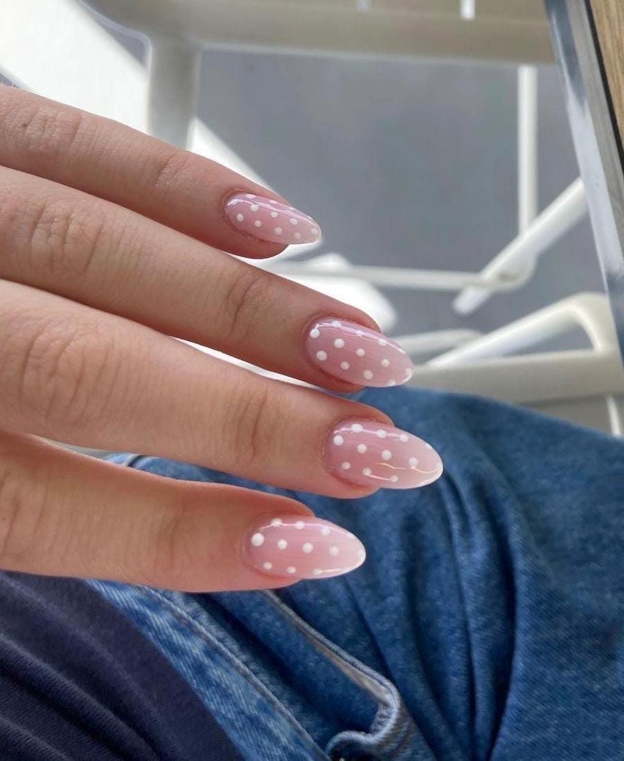 Handmade Press On Nails: Luxury, Almond Round Short, Hand Painted Custom, Gel