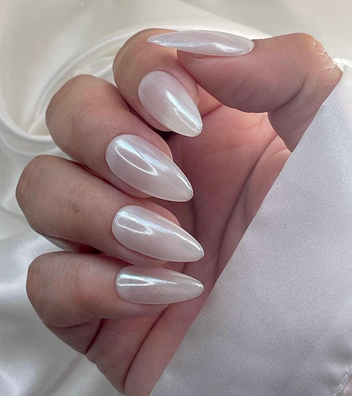 Handmade Press On Nails: Luxury, Almond Round Short, Hand Painted Custom, Gel