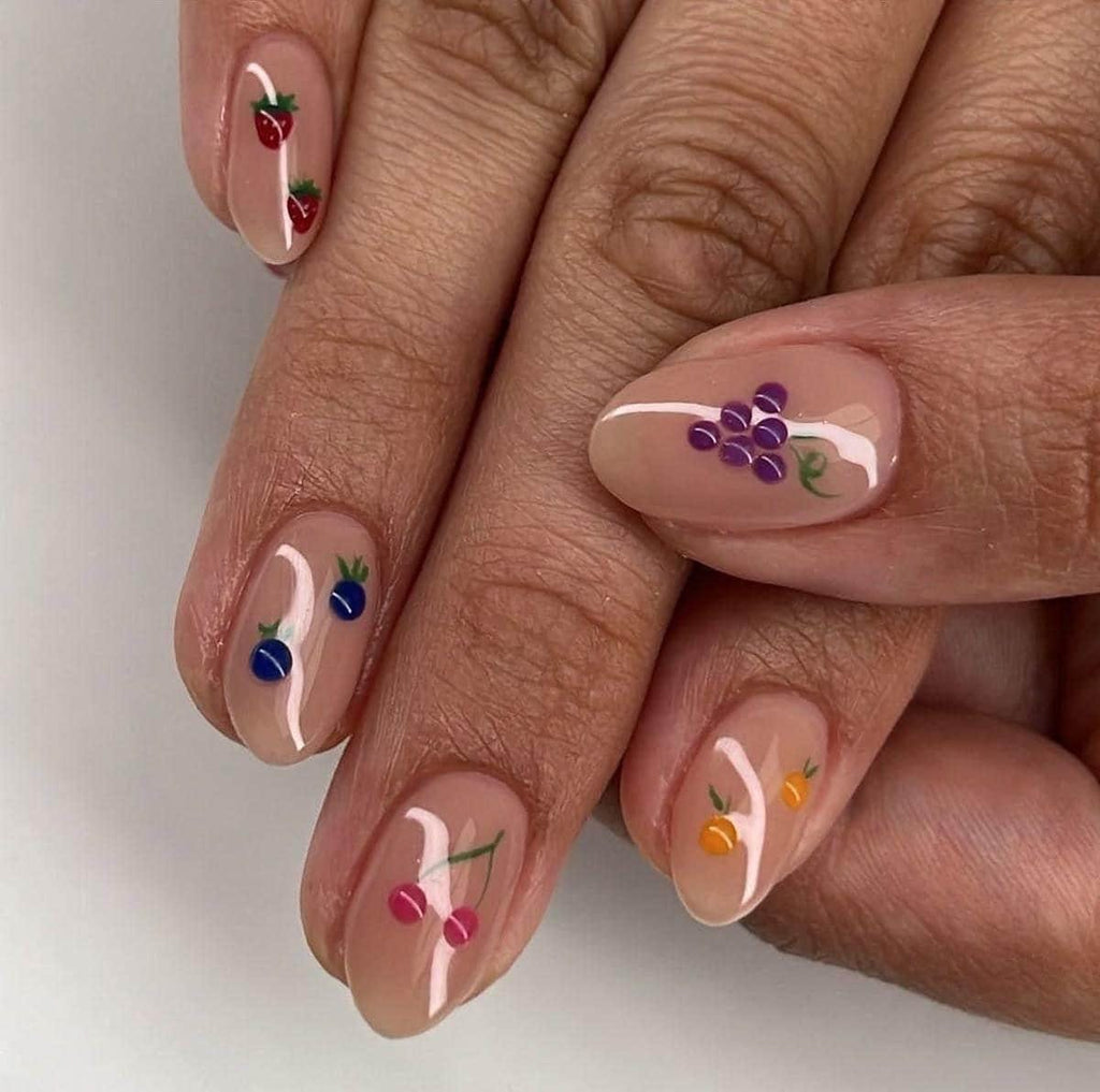 Handmade Press On Nails: Luxury, Almond Round Short, Hand Painted Custom, Gel