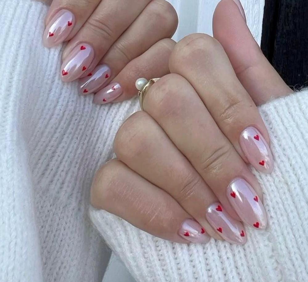 Handmade Press On Nails: Luxury, Almond Round Short, Hand Painted Custom, Gel