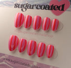 Handmade Press On Nails: Luxury, Almond Round Short, Hand Painted Custom, Gel