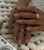 Handpainted Gel Press On Nails