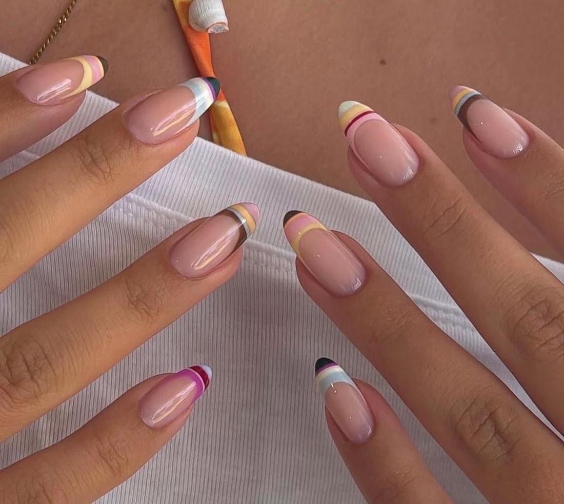 Handpainted Gel Press On Nails
