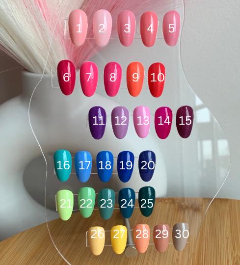 Handpainted Gel Press On Nails