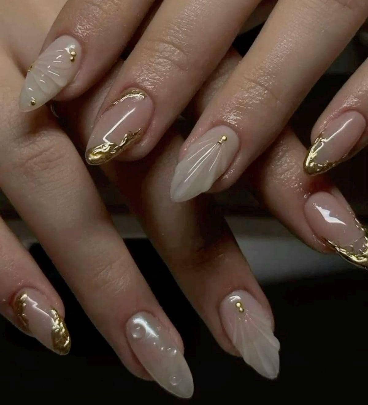 Handpainted Gel Press On Nails