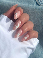 Handpainted Starfish Gel Press On Nails