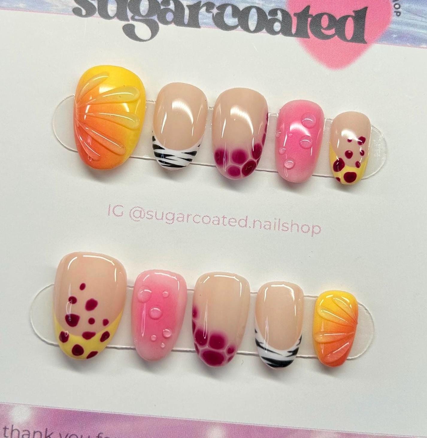 Handmade Custom Gel Press On Nails