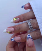 Hand-Painted Gel Press On Nails
