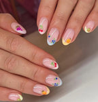 Handpainted Gel Press On Nails