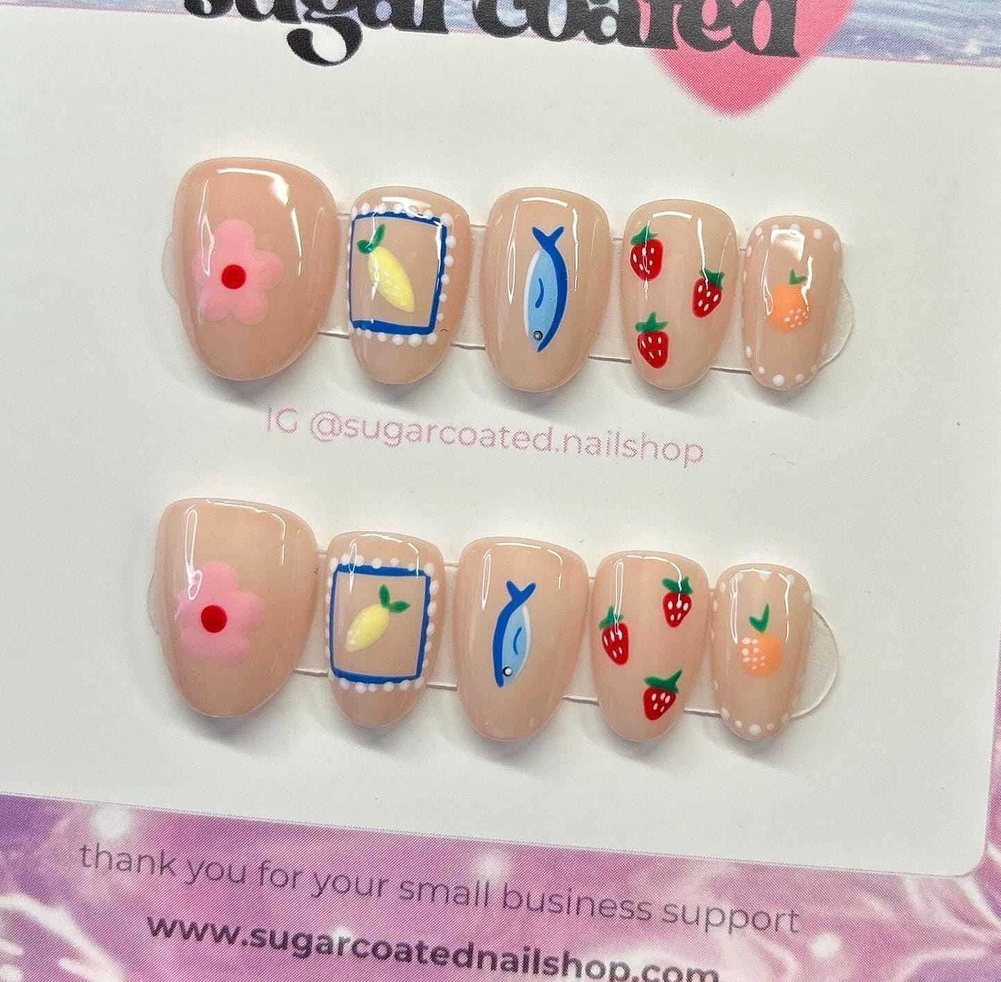 Handmade Custom Gel Press On Nails
