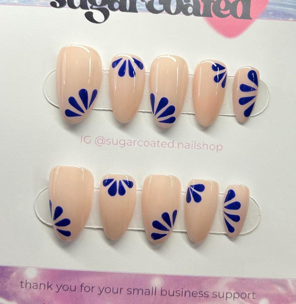 Handpainted Gel Press On Nails