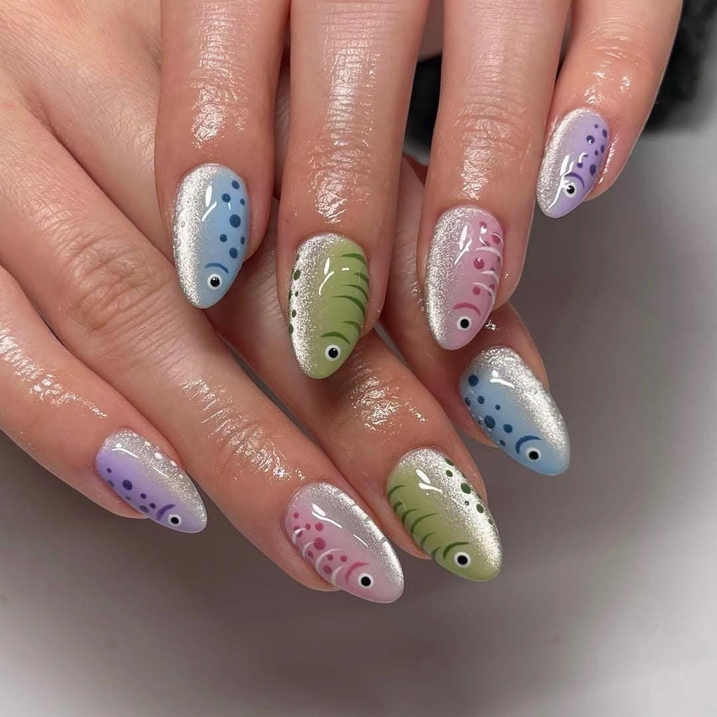 Handmade Custom Gel Press On Nails: Premium Quality, Handpainted, Trendy