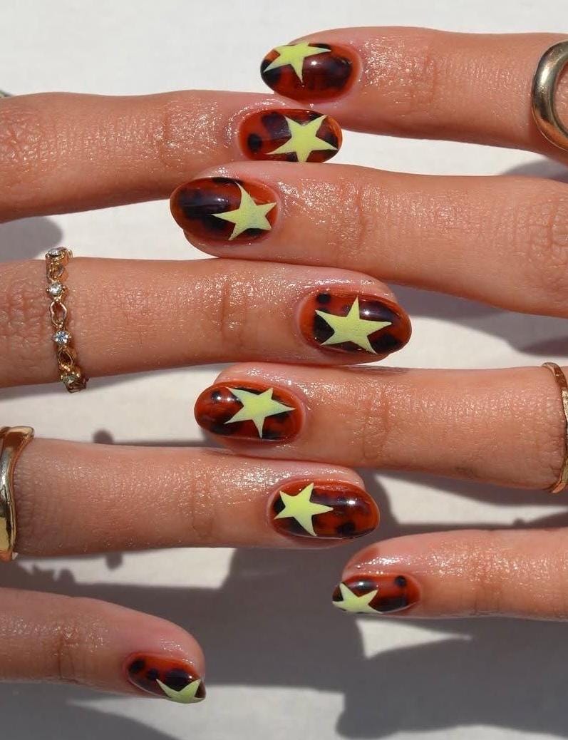 Handmade Custom Gel Press On Nails: Premium Quality, Handpainted, Trendy