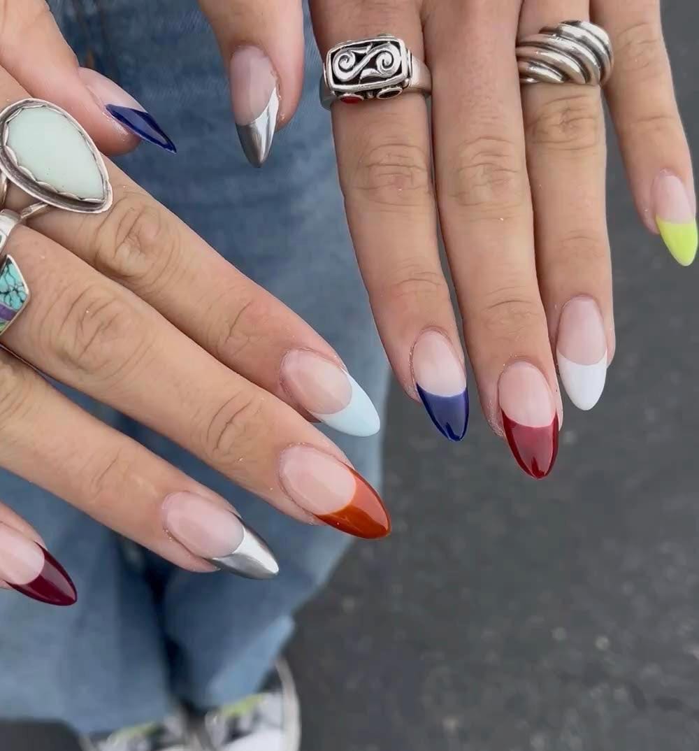 Handpainted Gel Press On Nails