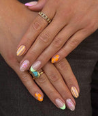 Hand-Painted Gel Press On Nails