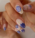 Handpainted Gel Press On Nails