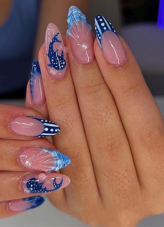 Hand-Painted Gel Press On Nails
