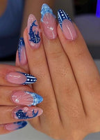 Hand-Painted Gel Press On Nails