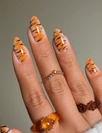 Handpainted Gel Press On Nails