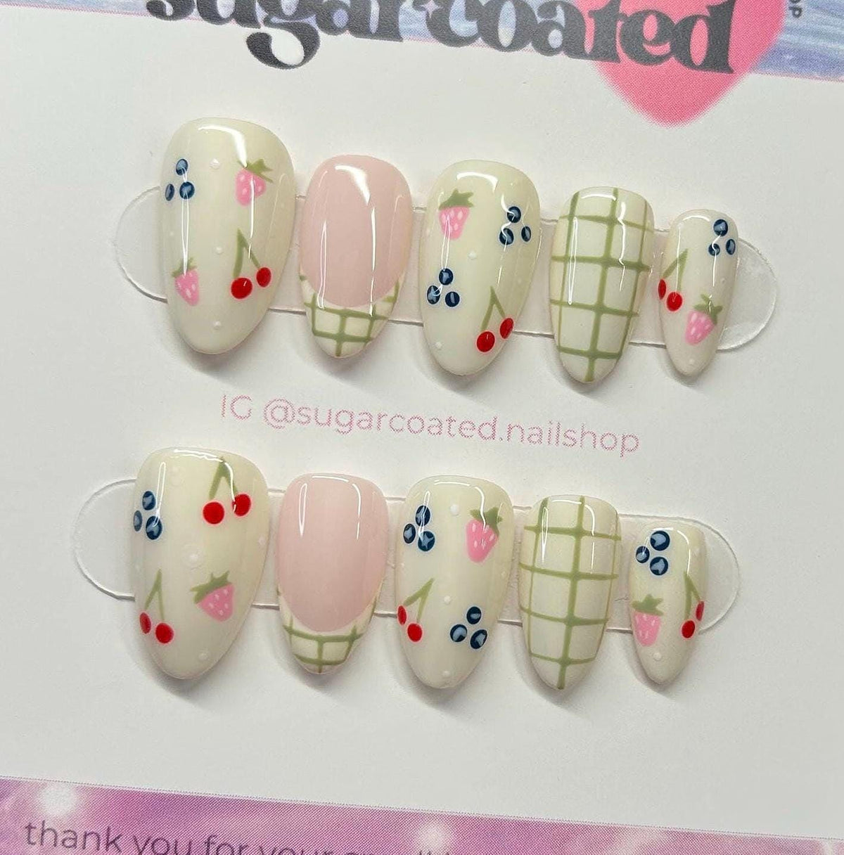 Handmade Custom Gel Press On Nails