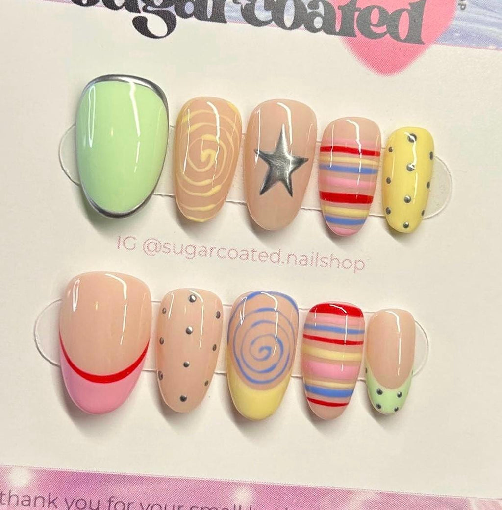 Handmade Custom Gel Press On Nails
