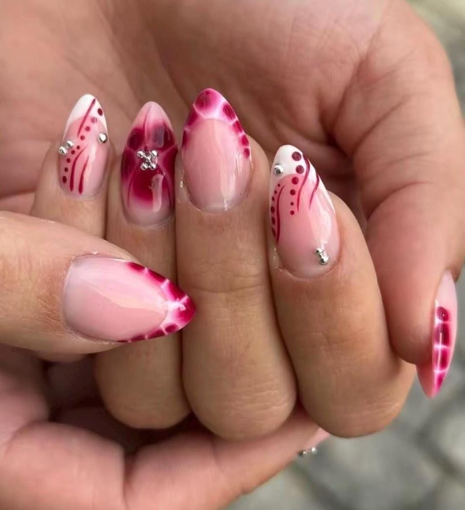 Handmade Custom Gel Press On Nails: Premium Quality, Handpainted, Trendy, Press Ons, Cute Summer Vacation Beach