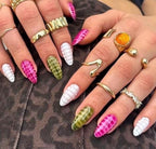 Handmade Custom Gel Press On Nails: Premium Quality, Handpainted, Trendy, Press Ons, Cute Summer Vacation