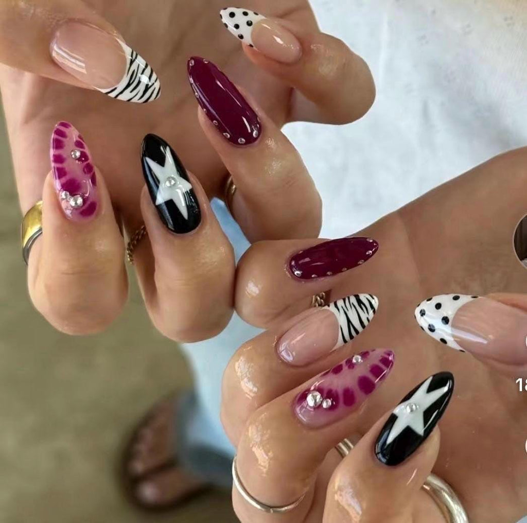 Handmade Custom Gel Press On Nails: Premium Quality, Handpainted, Trendy, Press Ons, Cute Y2K, Pretty Cute