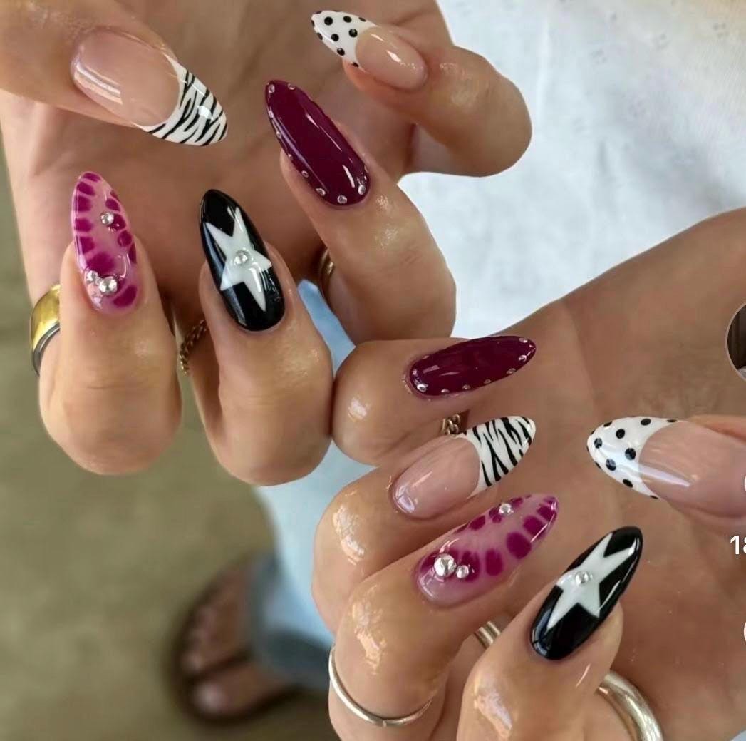 Handmade Custom Gel Press On Nails: Premium Quality, Handpainted, Trendy, Press Ons, Cute Y2K, Pretty Cute