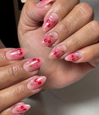 Handmade Custom Gel Press On Nails: Premium Quality, Handpainted, Trendy, Press Ons, Cute Summer Vacation Fruit