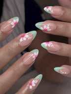 Handmade Custom Gel Press On Nails: Premium Quality, Handpainted, Trendy, Press Ons, Cute Summer Vacation Beach